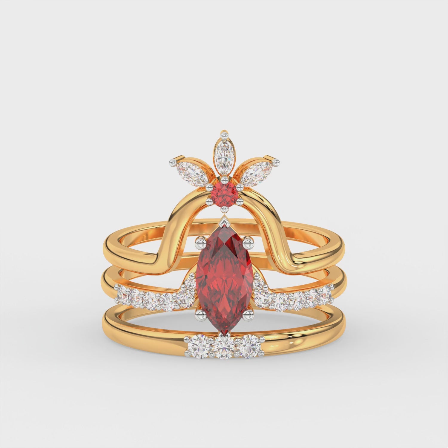 Rubienne Ring Set