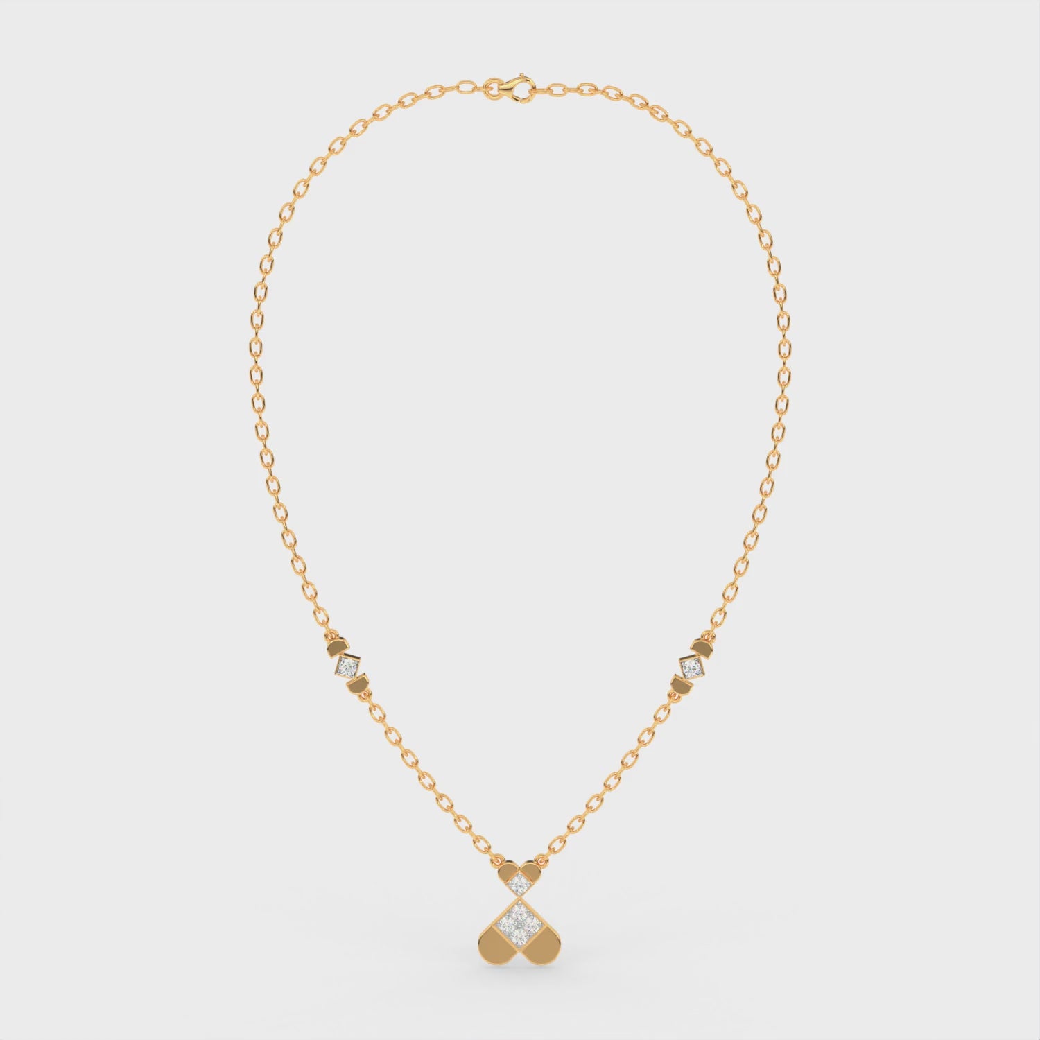 Twin Heart Diamond Pendant