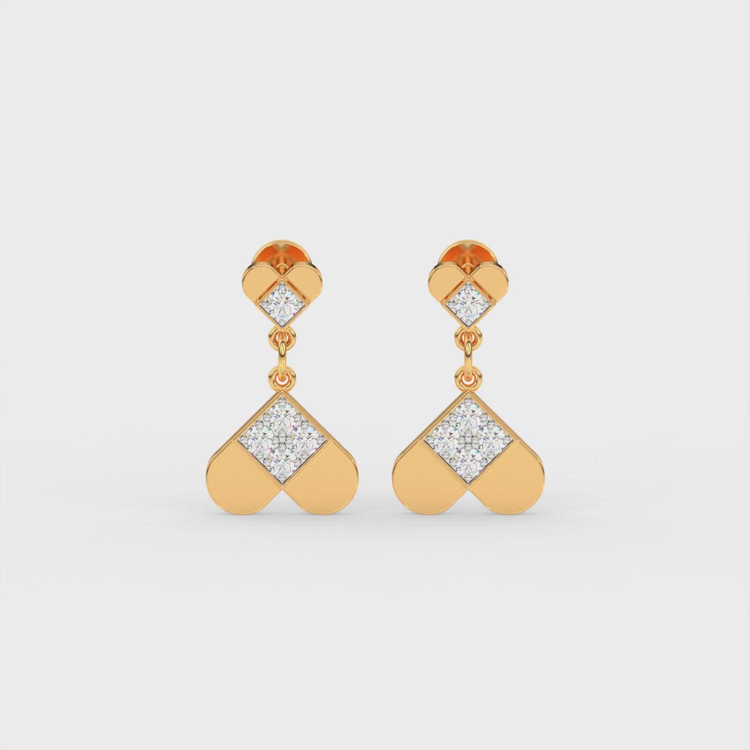 Twin Heart Diamond Earring