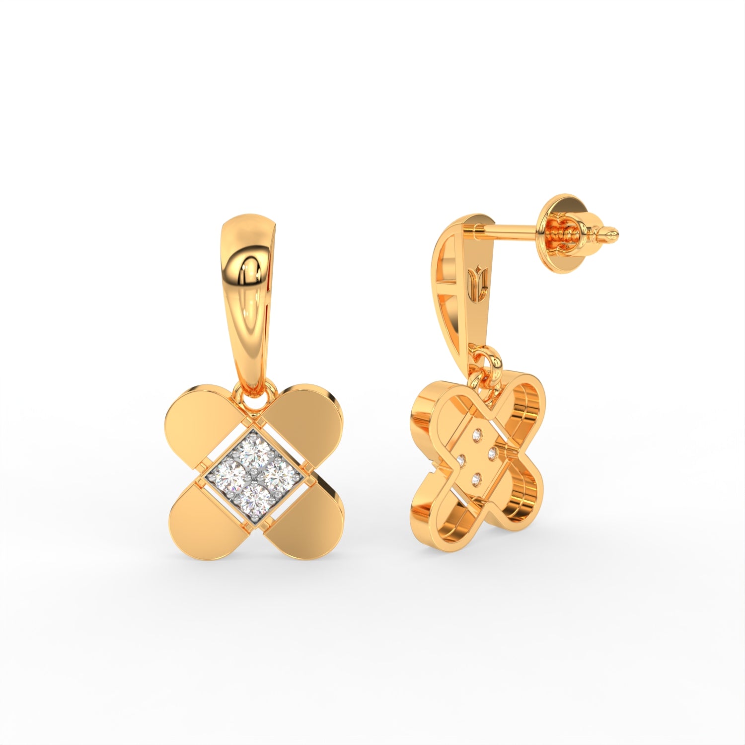 Golden Clover Earring
