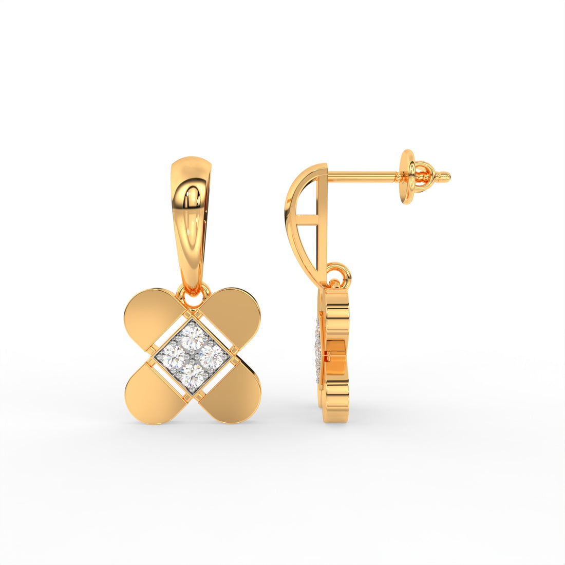 Golden Clover Earring