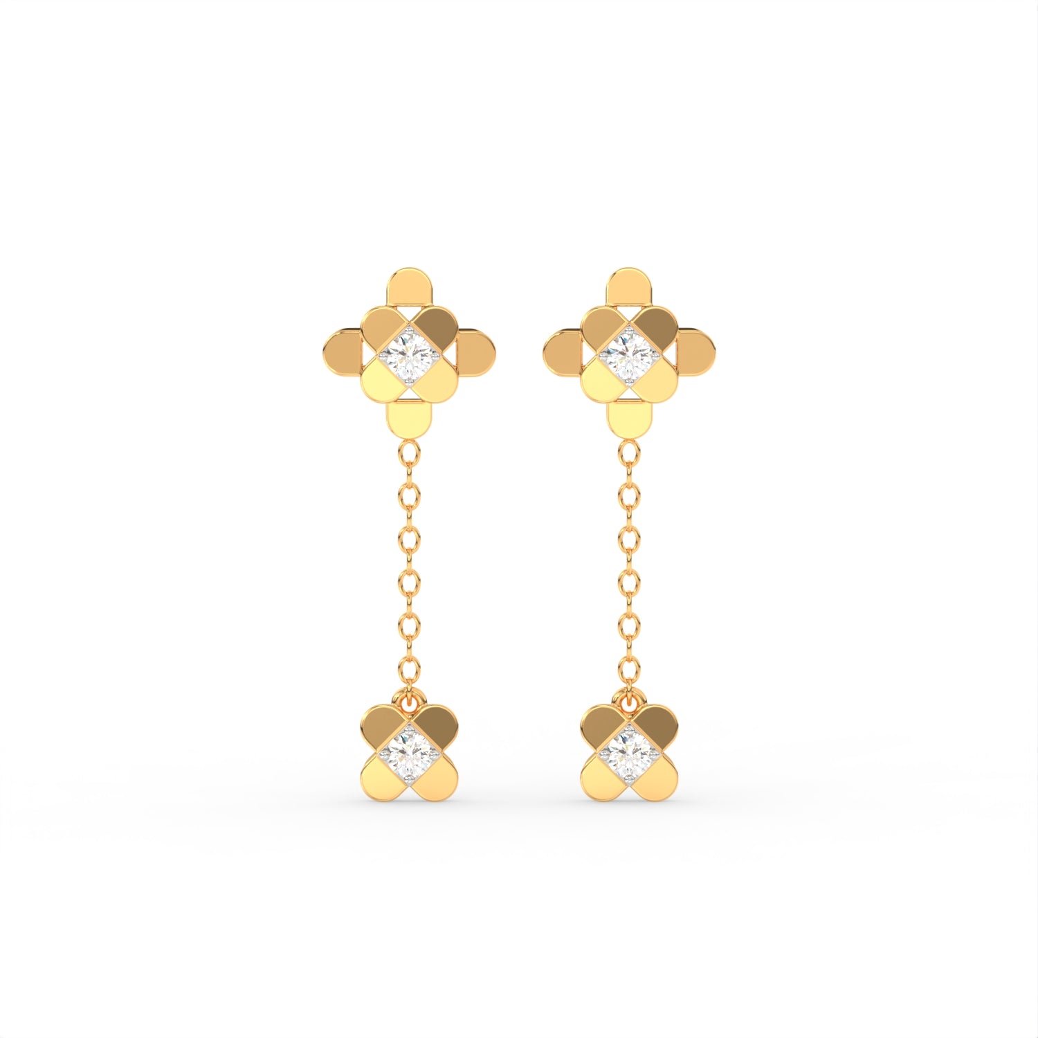 The Diamond Cross Earring