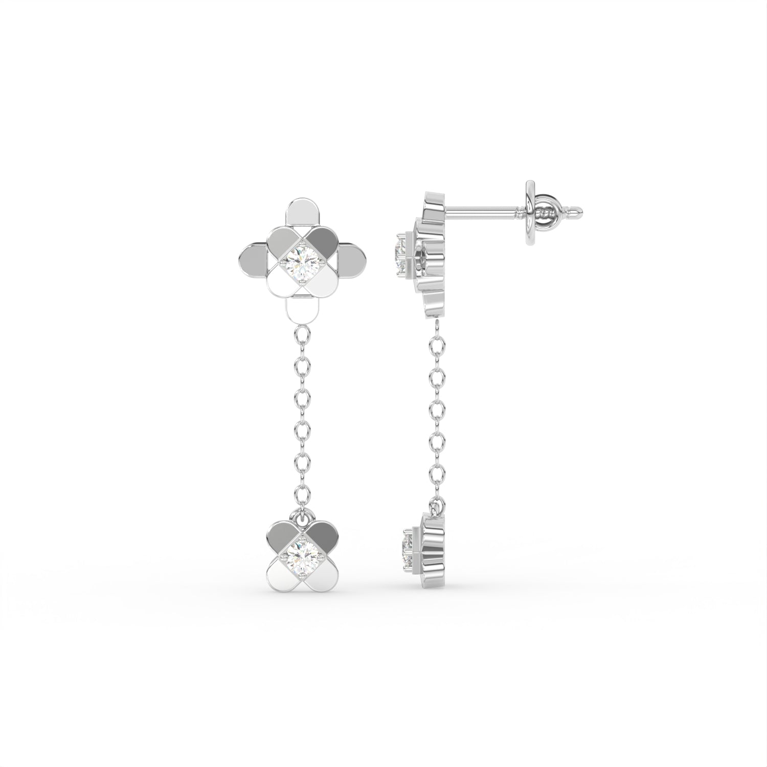 The Diamond Cross Earring