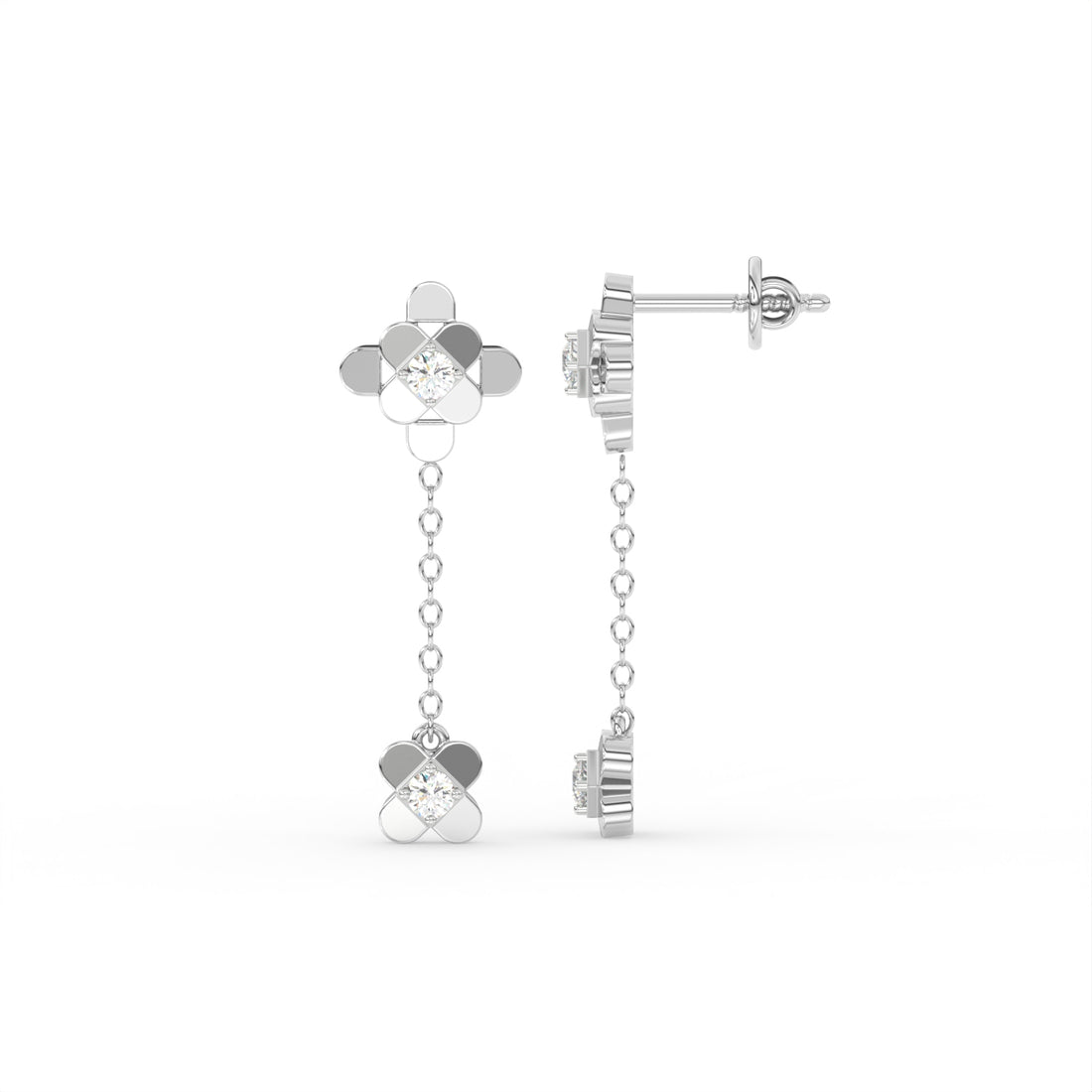 The Diamond Cross Earring