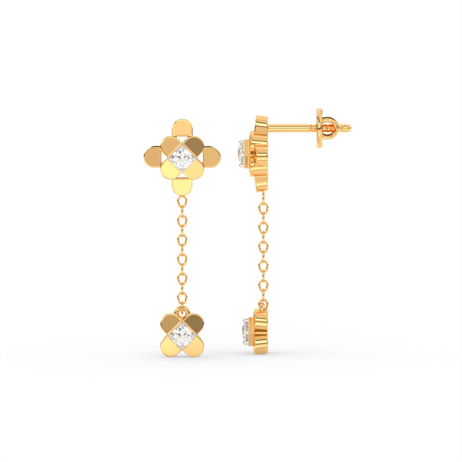 The Diamond Cross Earring