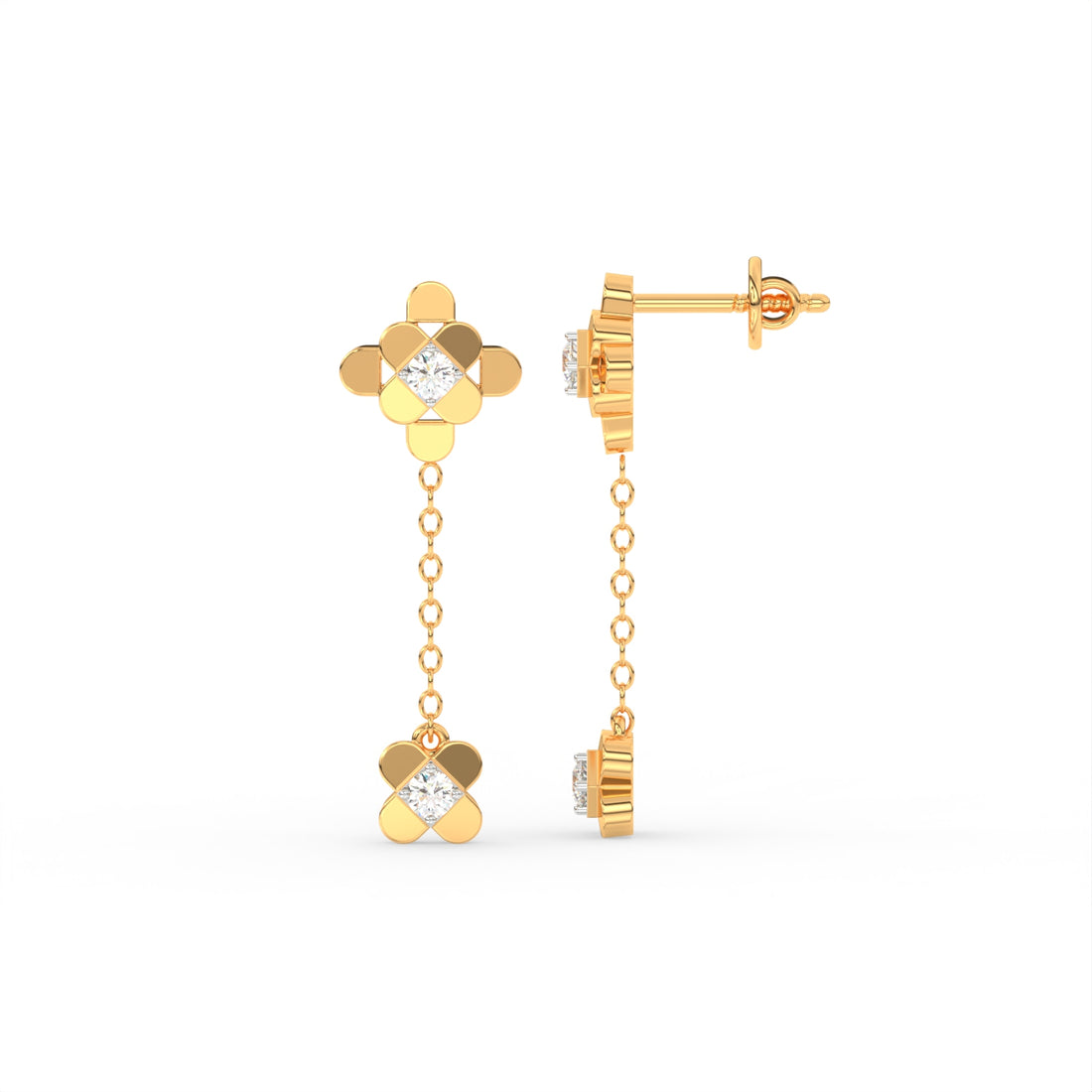 The Diamond Cross Earring