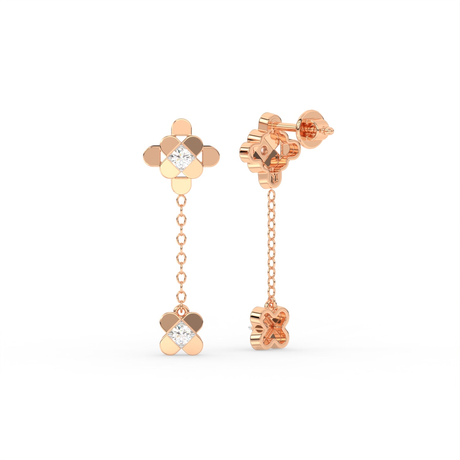 The Diamond Cross Earring