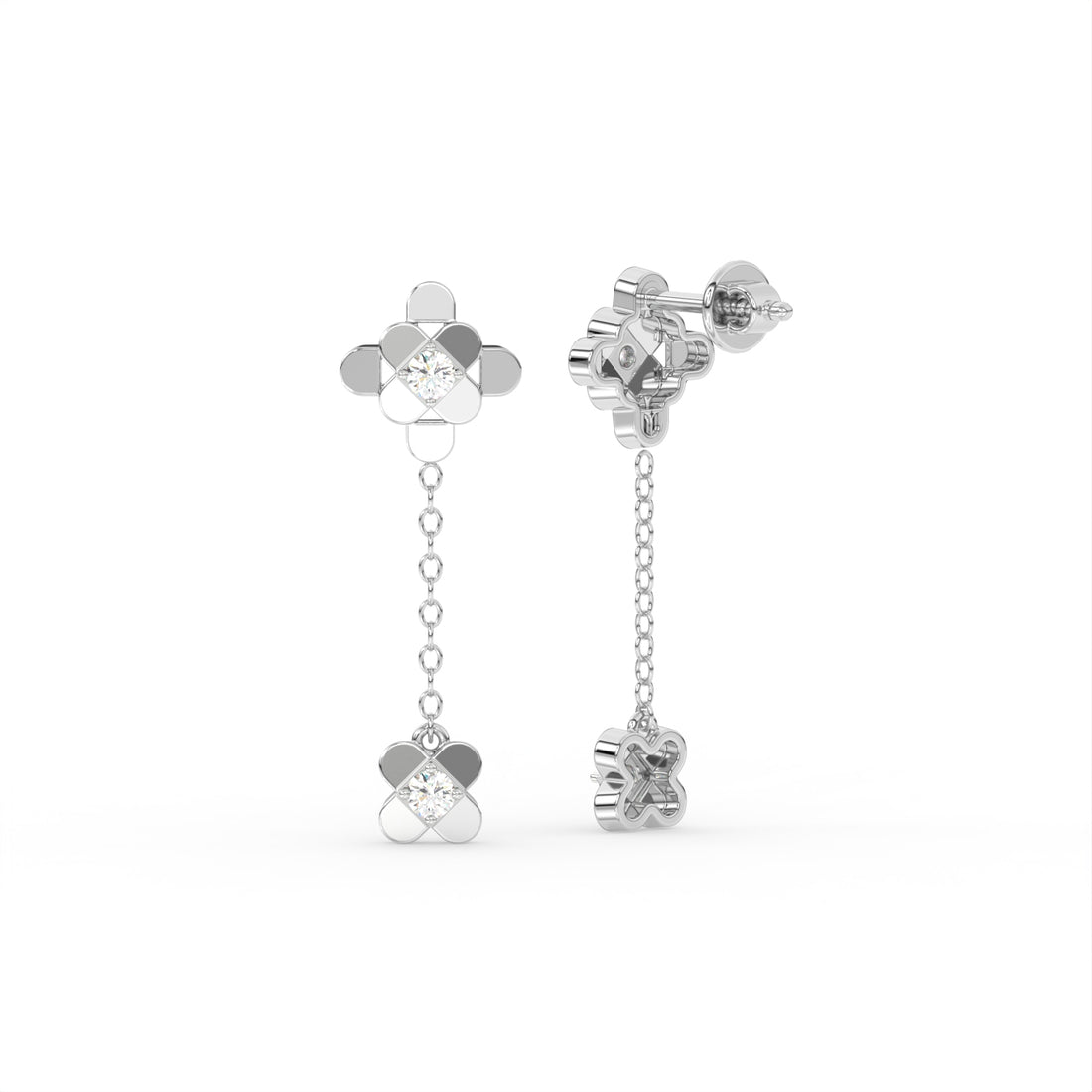 The Diamond Cross Earring