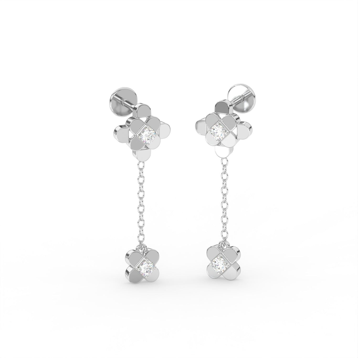 The Diamond Cross Earring