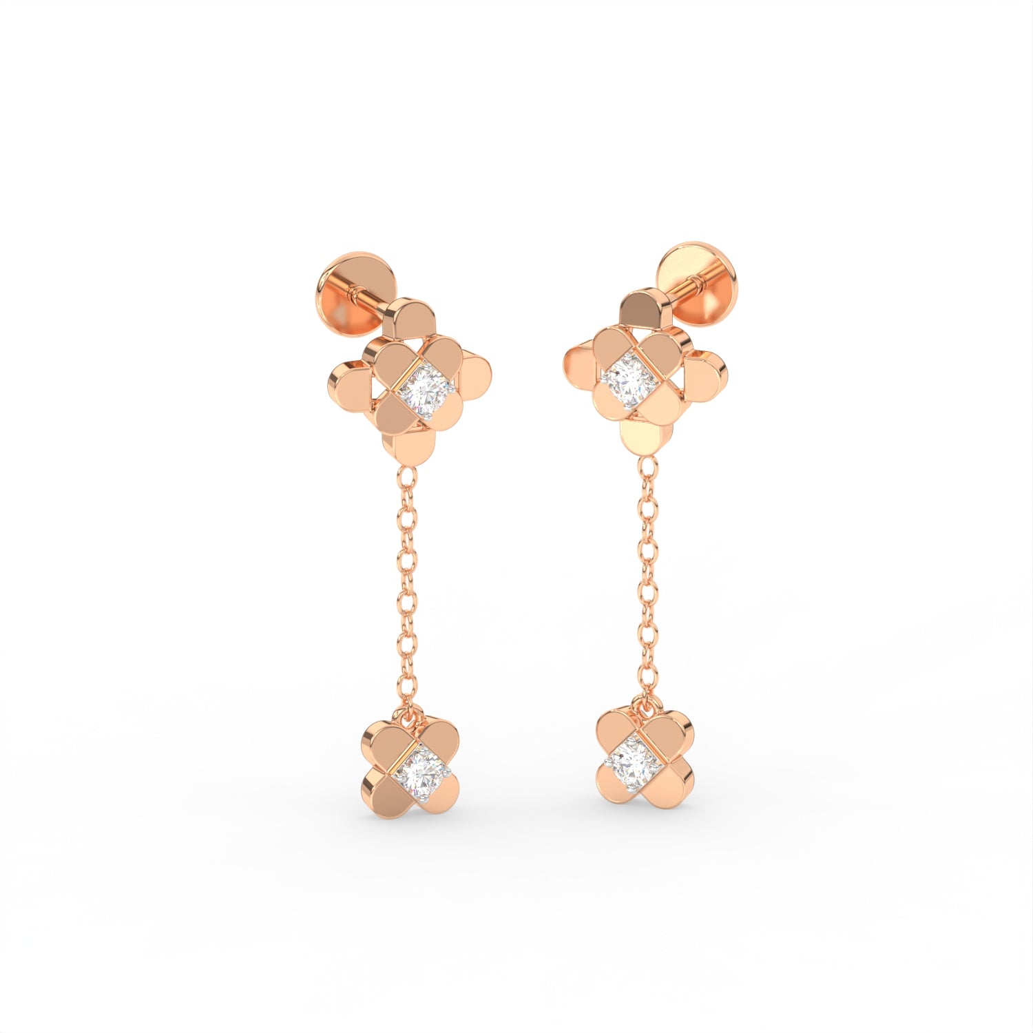 The Diamond Cross Earring