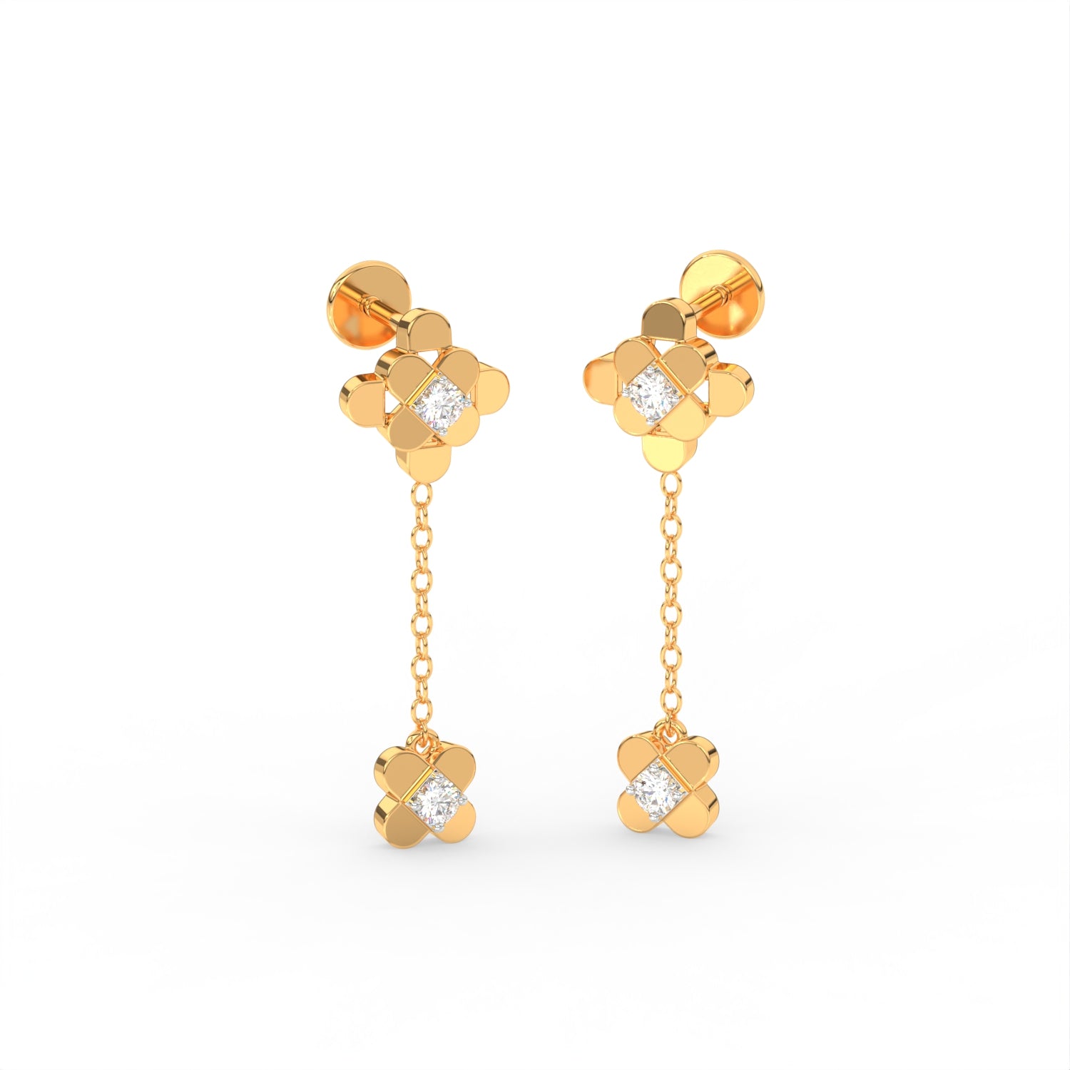 The Diamond Cross Earring