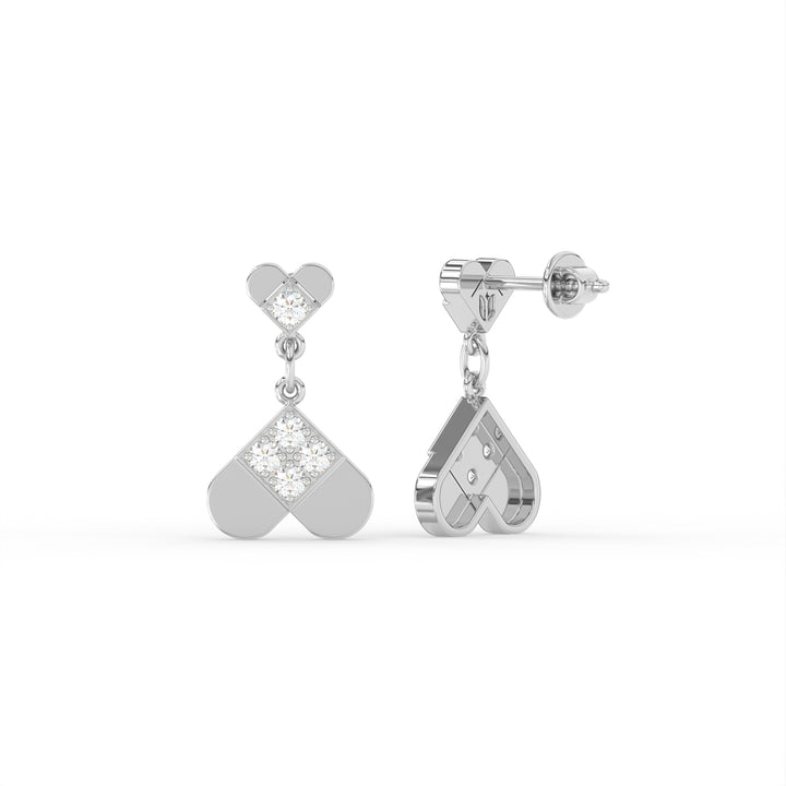 Twin Heart Diamond Earring