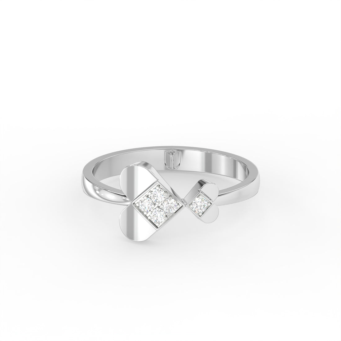 Twin Heart Diamond Ring