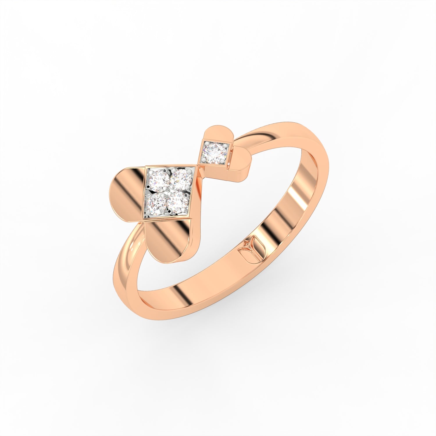 Twin Heart Diamond Ring
