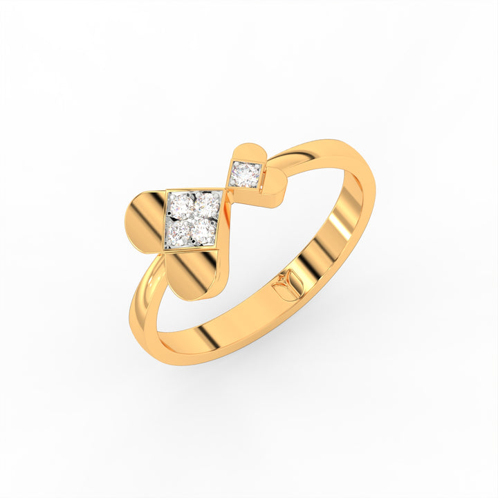 Twin Heart Diamond Ring