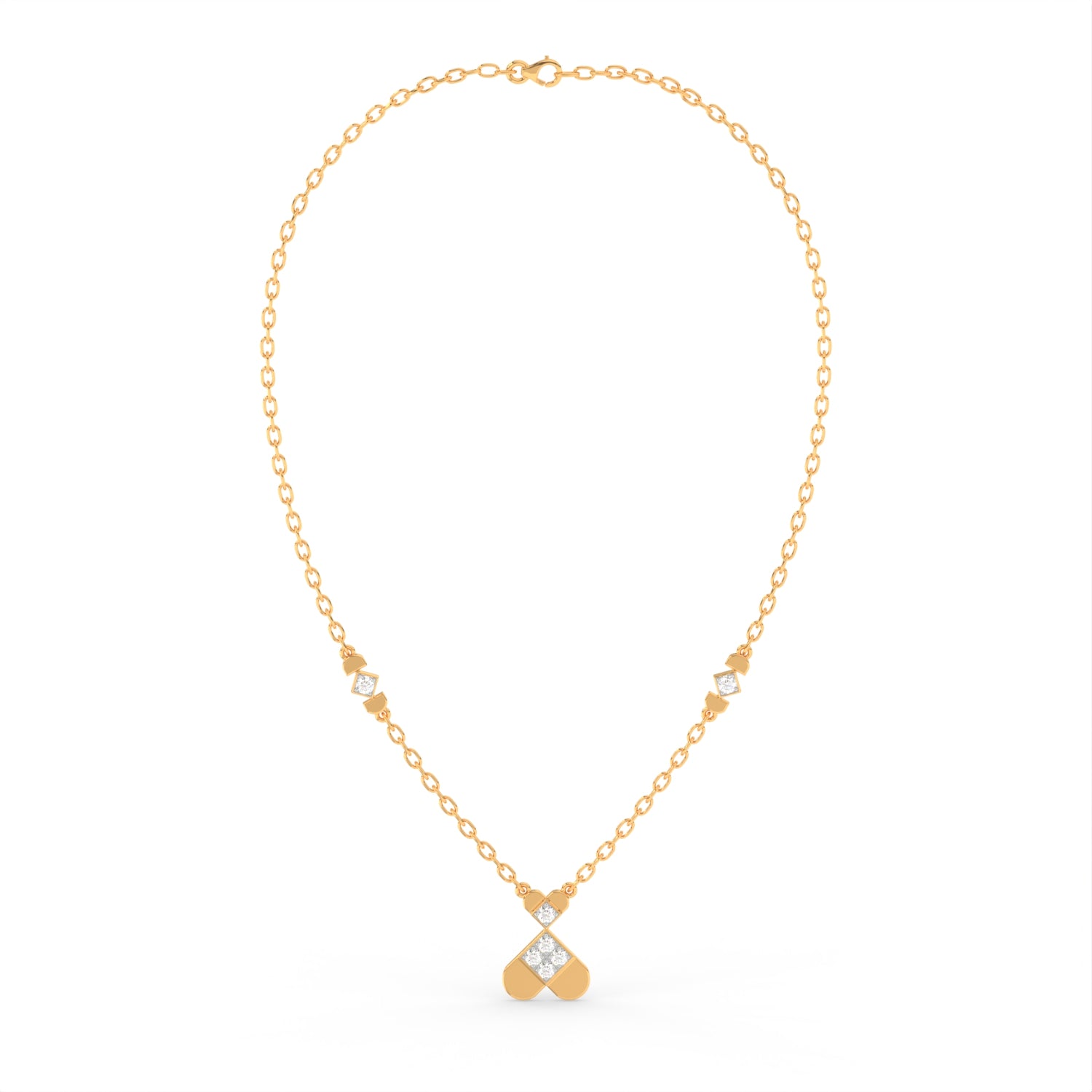 Twin Heart Diamond Pendant