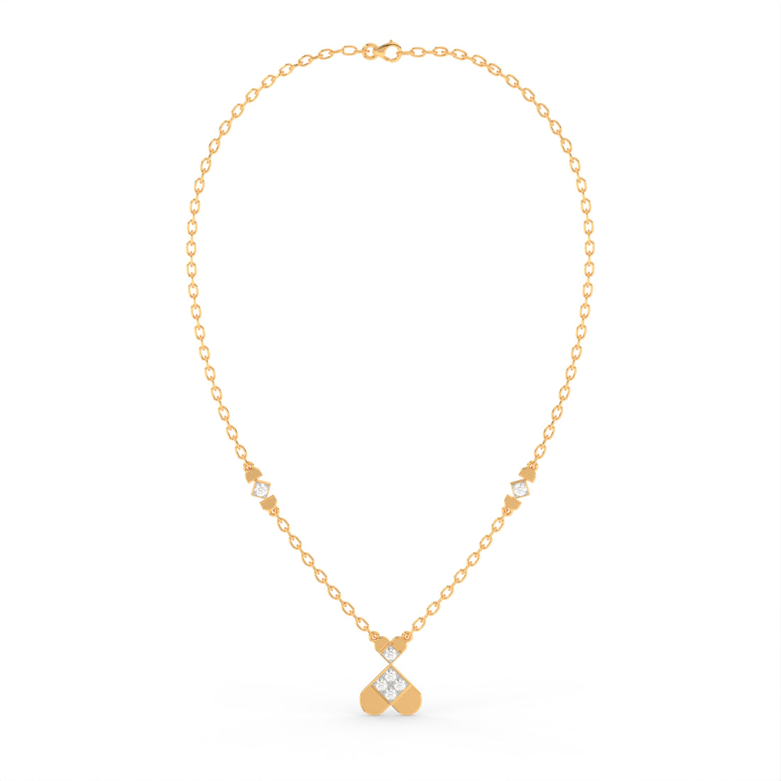 Twin Heart Diamond Pendant