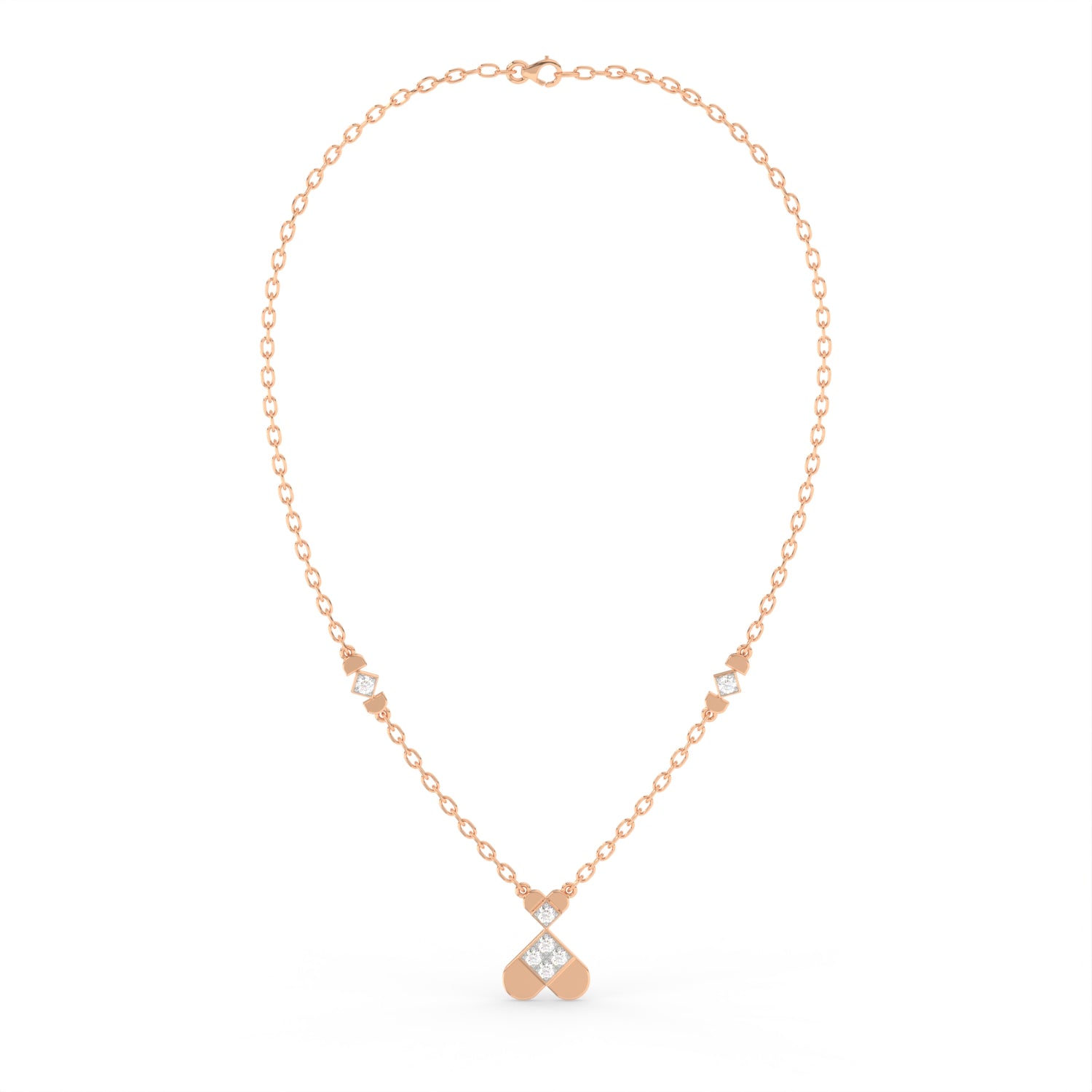 Twin Heart Diamond Pendant