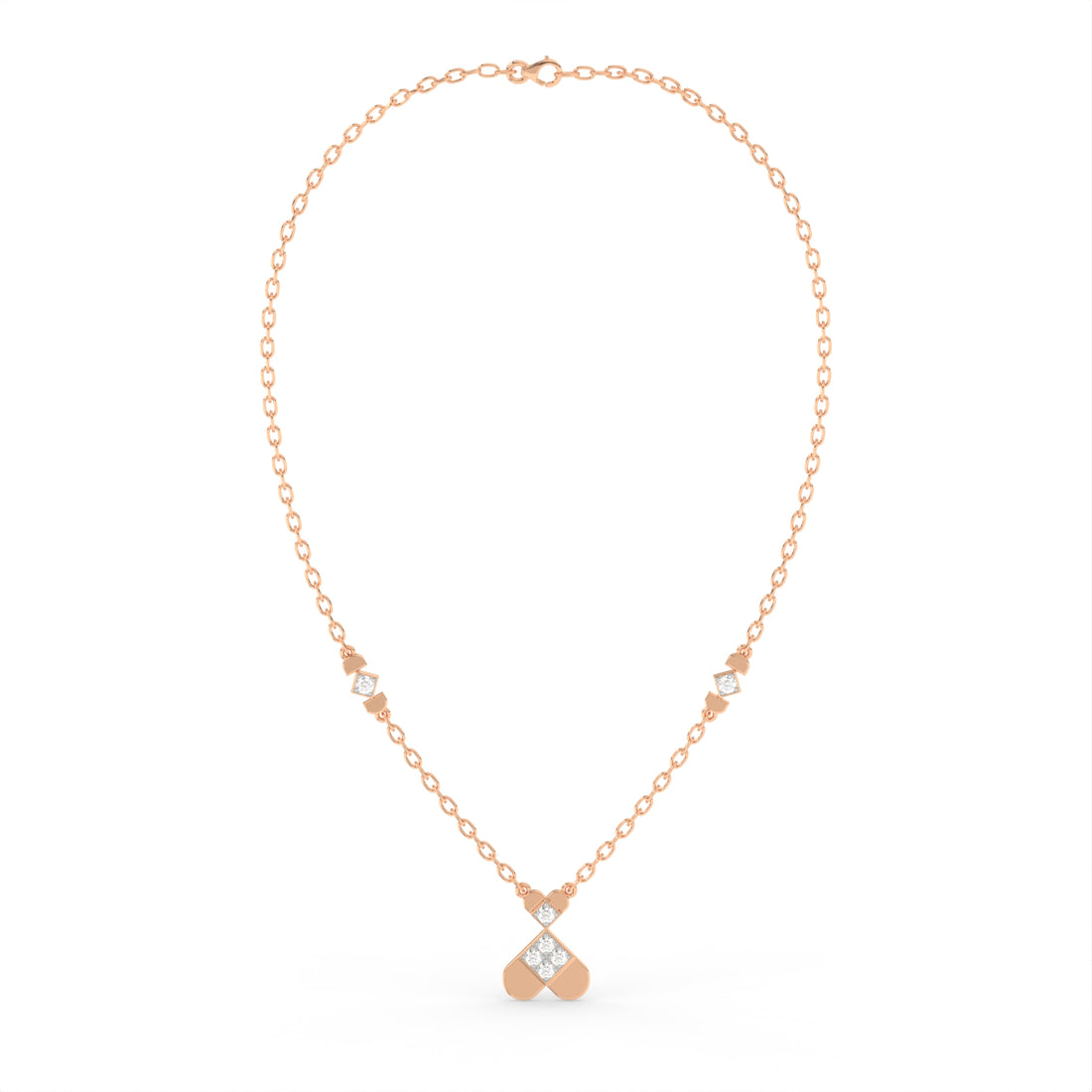 Twin Heart Diamond Pendant