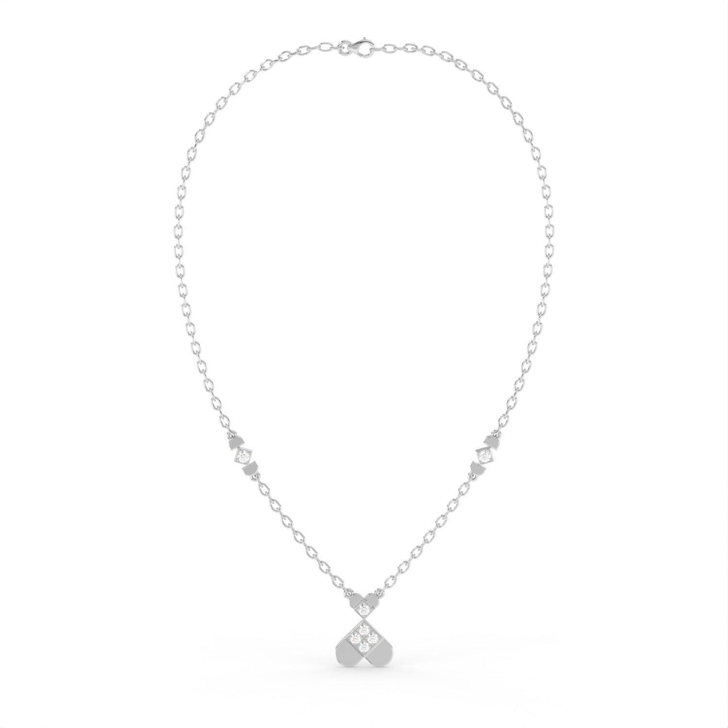 Twin Heart Diamond Pendant