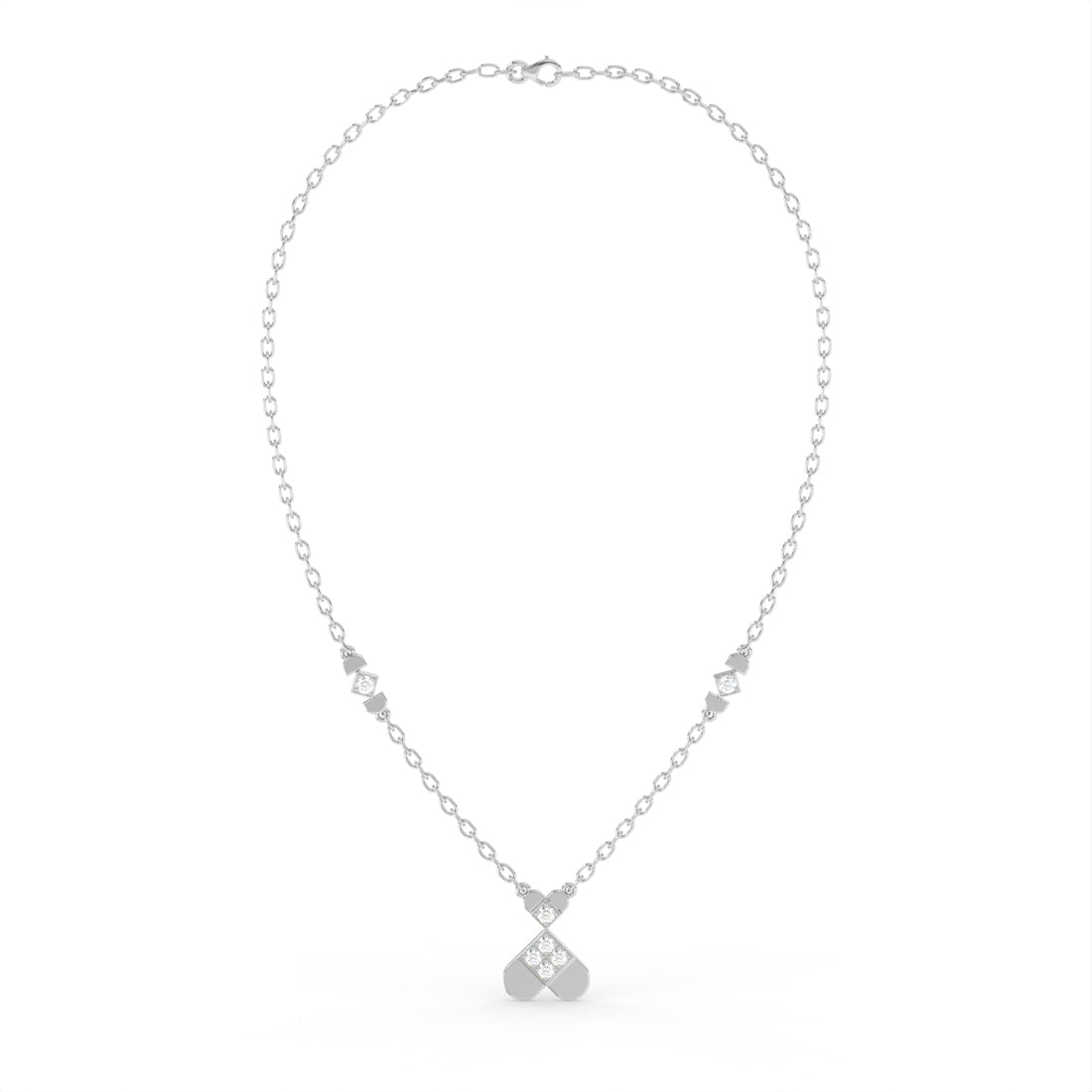 Twin Heart Diamond Pendant