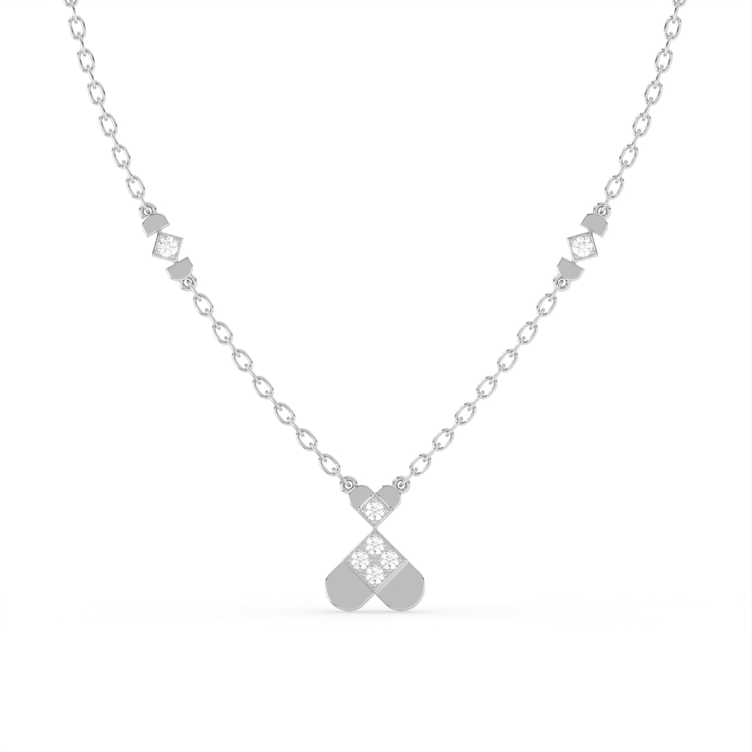 Twin Heart Diamond Pendant