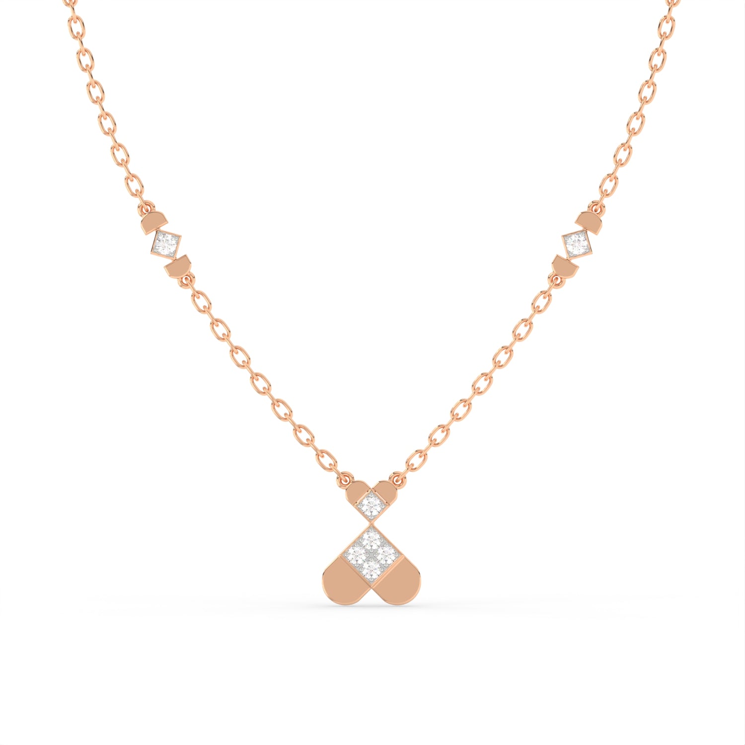 Twin Heart Diamond Pendant