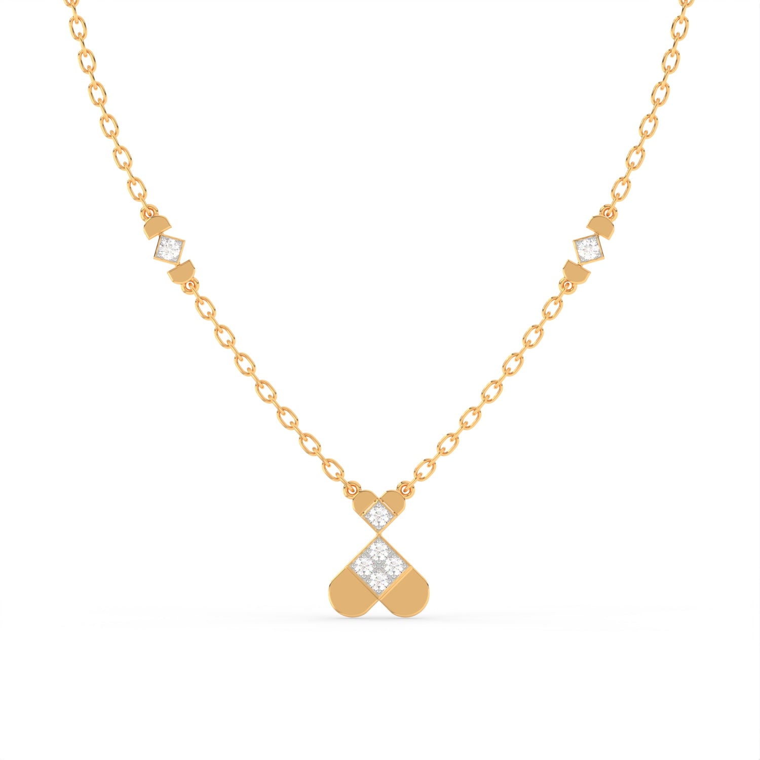 Twin Heart Diamond Pendant