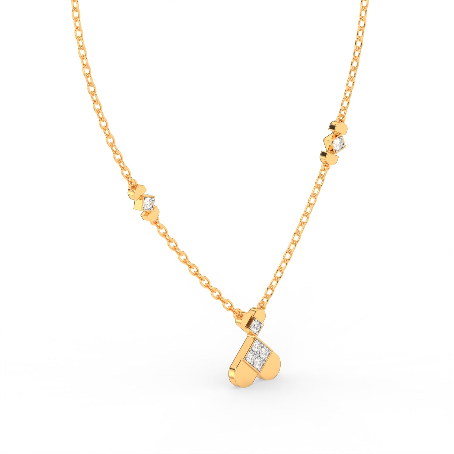 Twin Heart Diamond Pendant