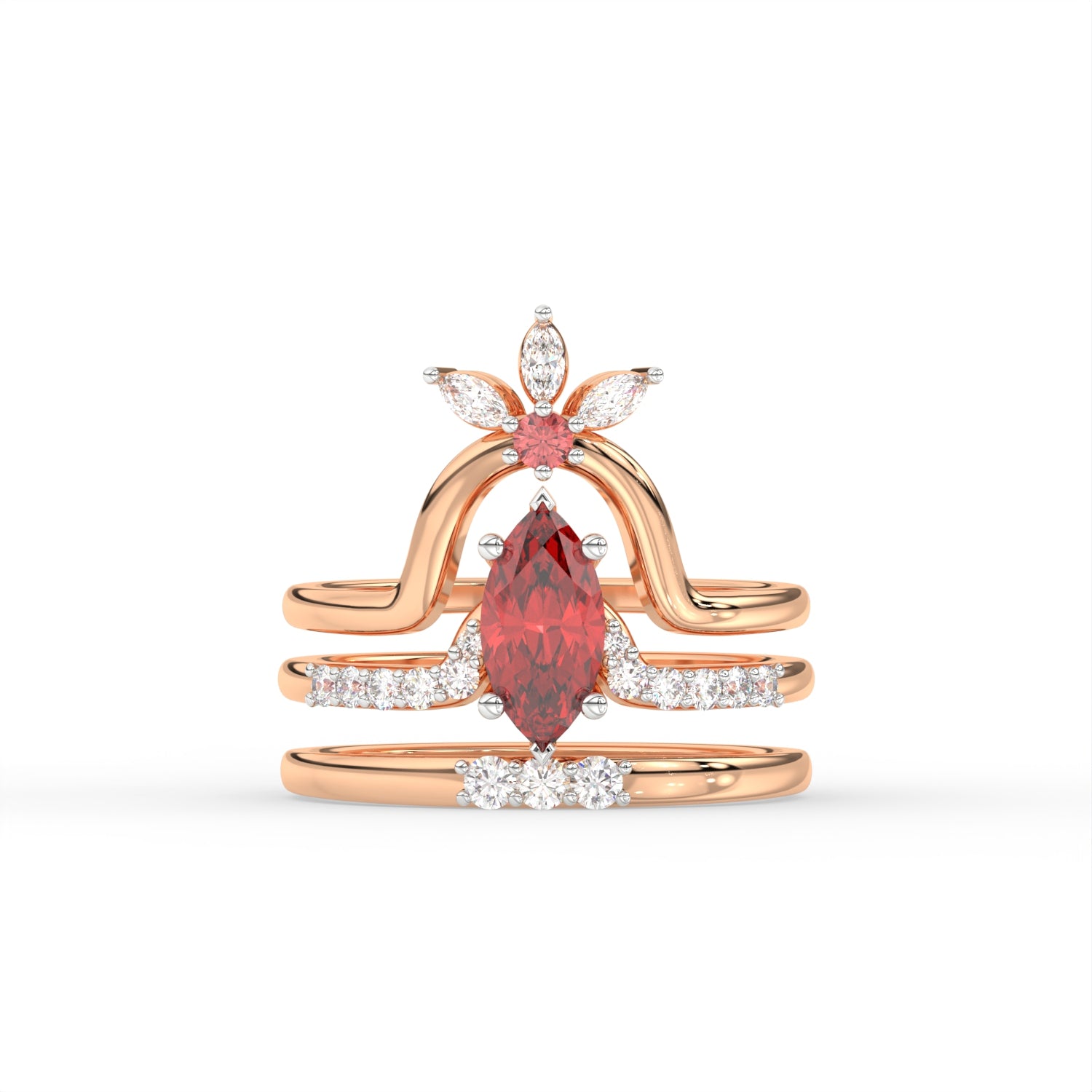 Rubienne Ring Set